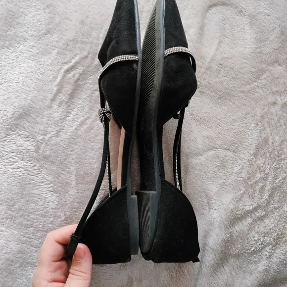 Embellished Faux Suede Pumps - Picture 15 of 16